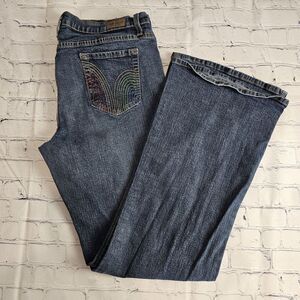 Vintage Truck Jeans Women's Size 17 Bootcut Embroidered Made In USA Medium‎ Wash